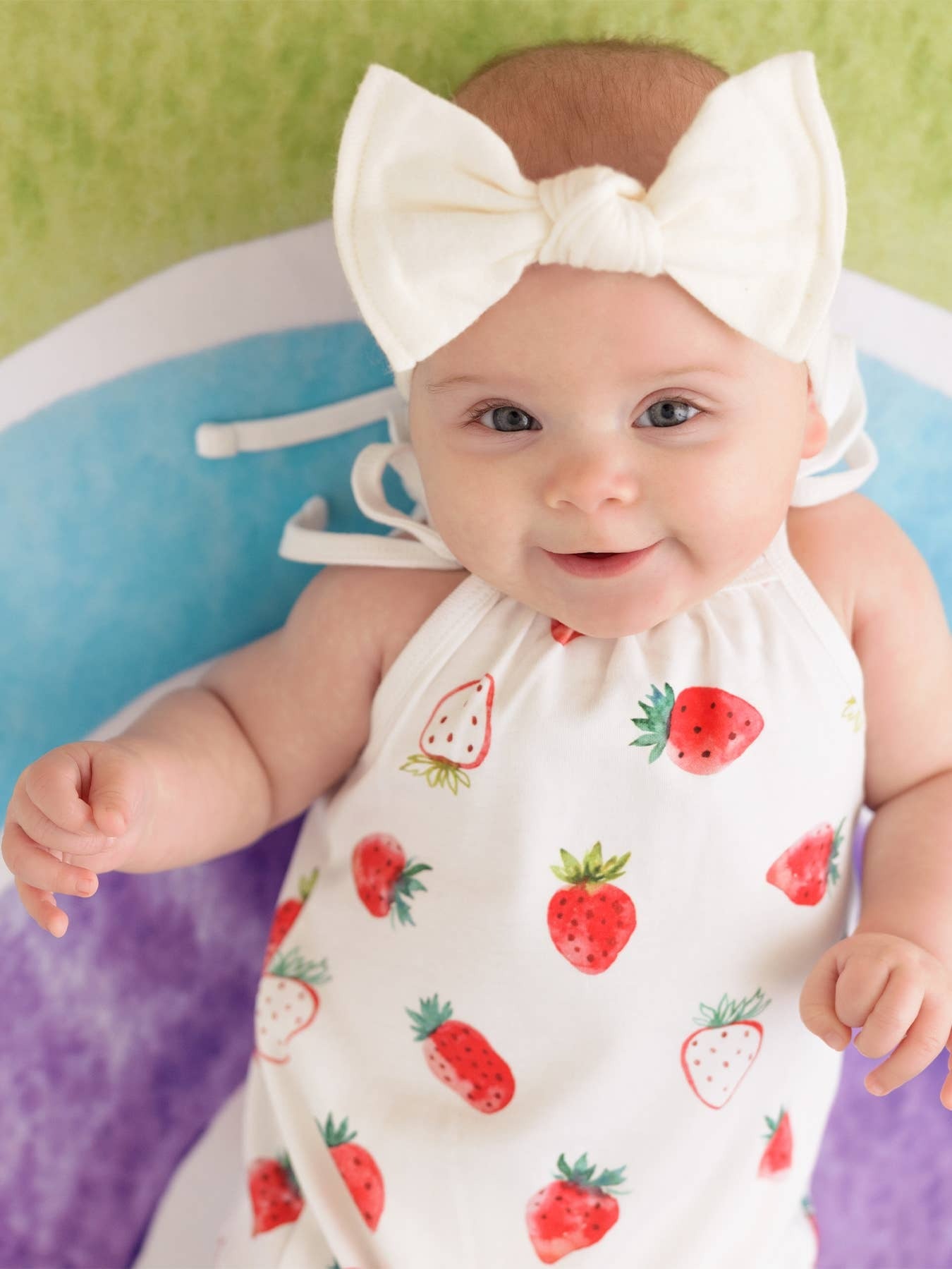 Berry Cute Organic Cotton Shoulder-Tie Onesie