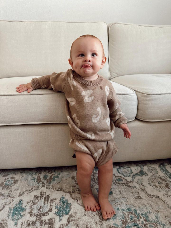 Alphabet Jacquard Pullover Sweater
