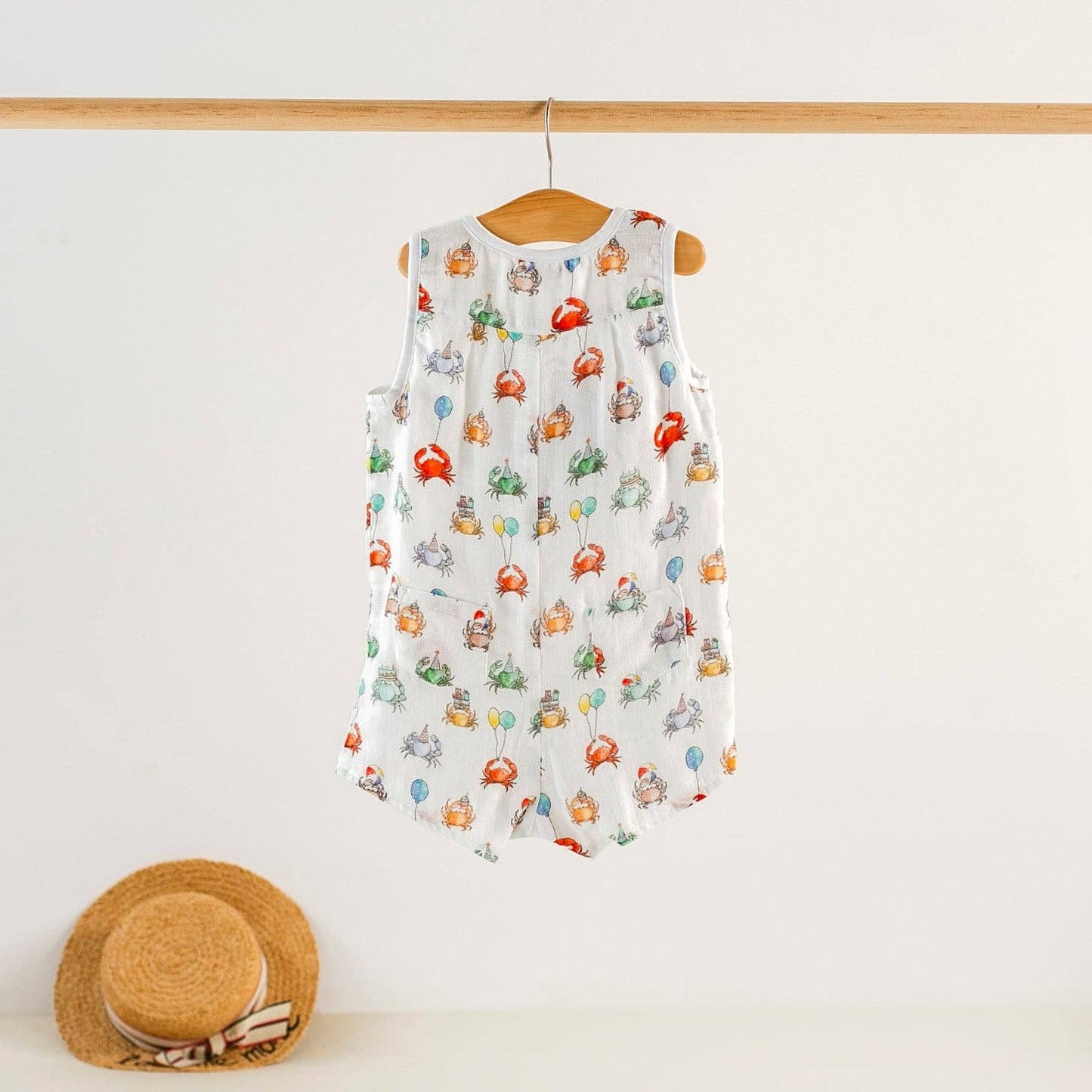 Summer Crabs Organic Muslin Shortall