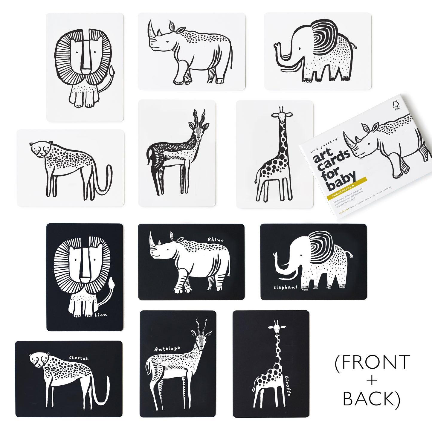 Safari Art Cards for Baby