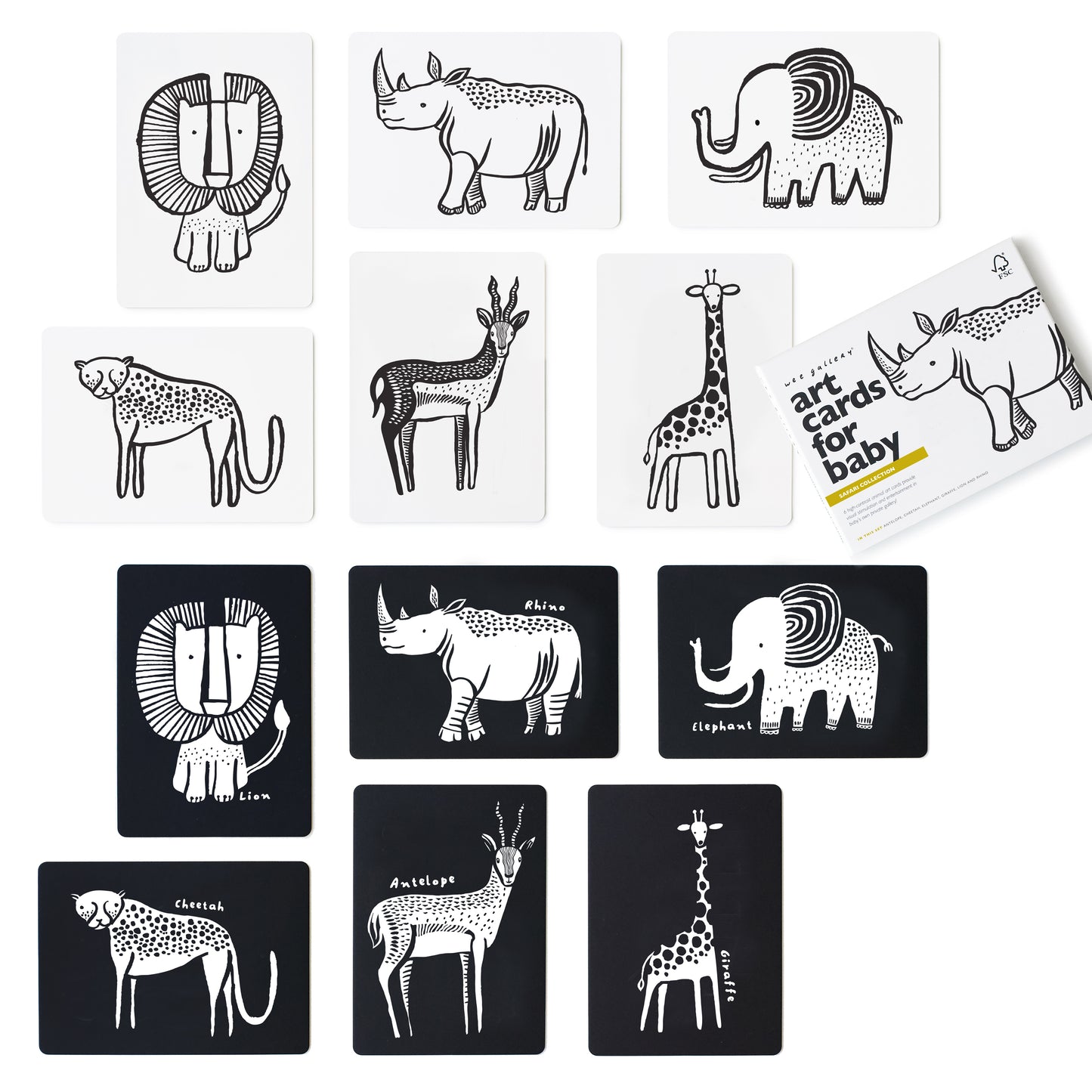Safari Art Cards for Baby