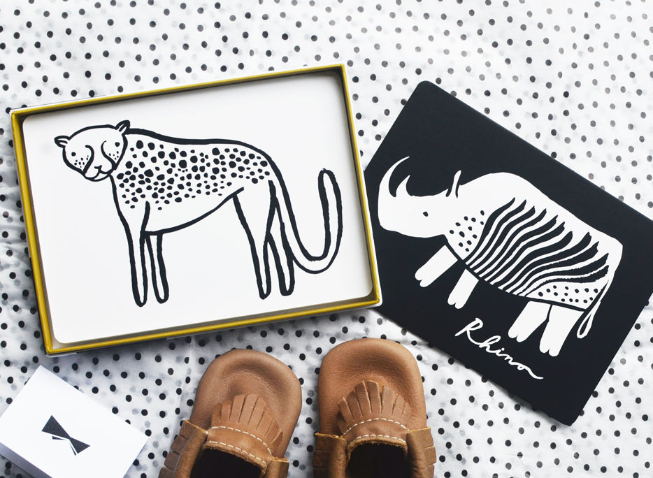 Safari Art Cards for Baby