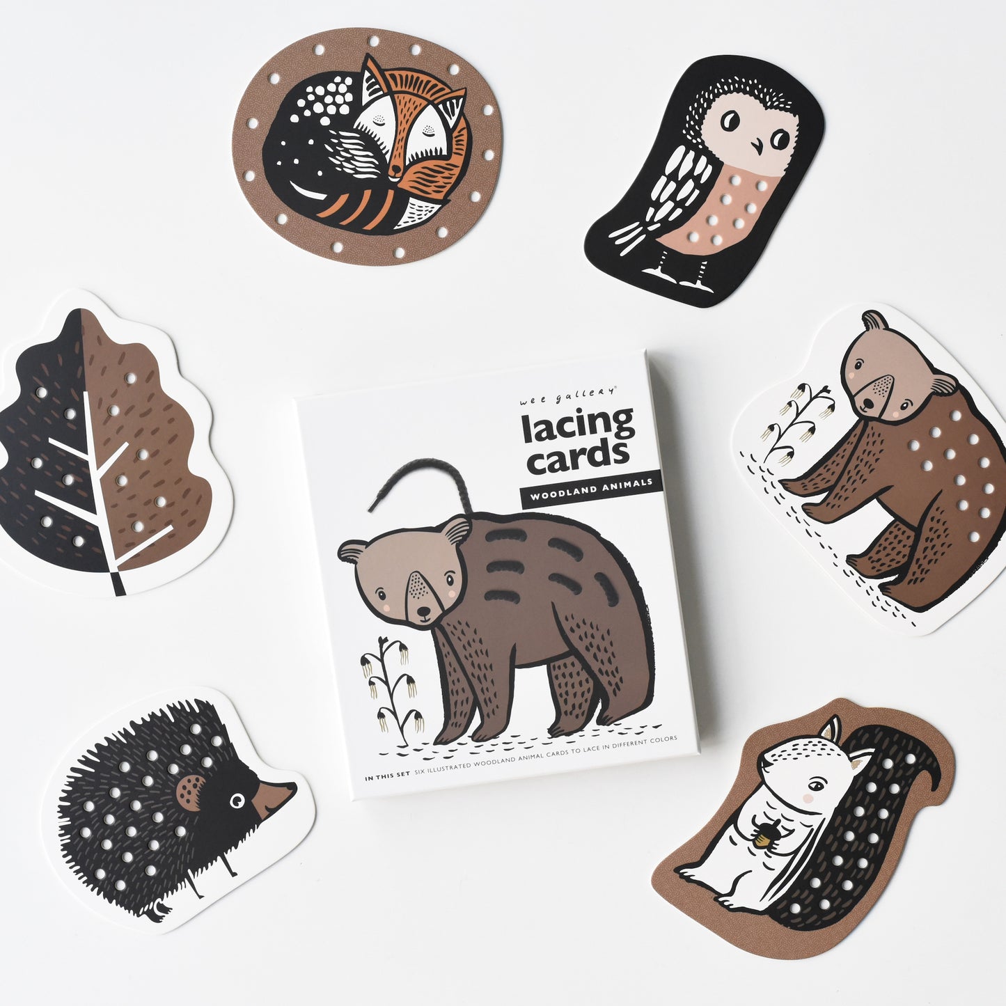 Woodland Animals Lacing Cards - Brain Development