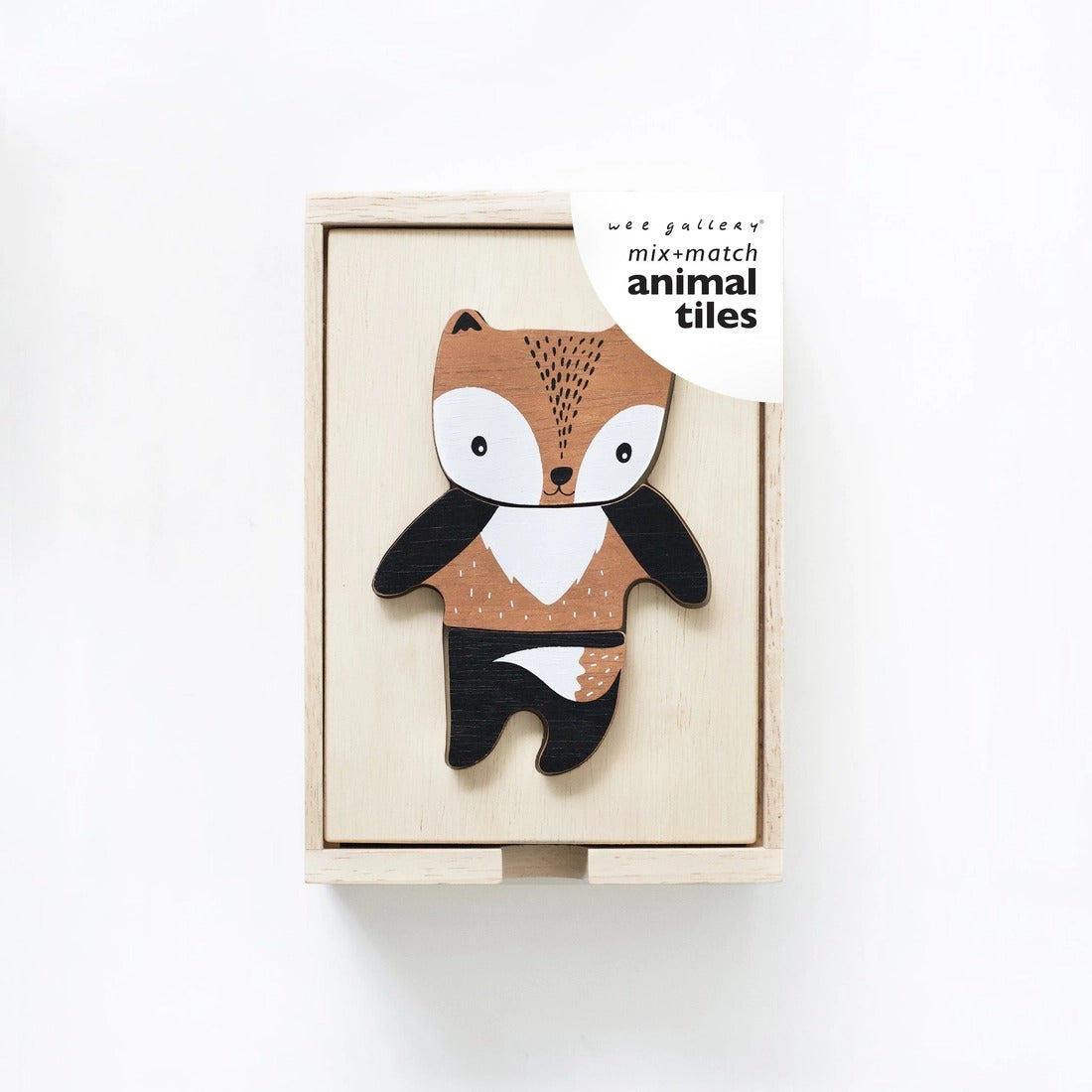 Mix & Match Wooden Animal Tiles - Brain Development
