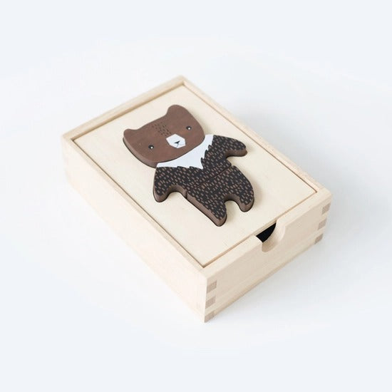 Mix & Match Wooden Animal Tiles - Brain Development