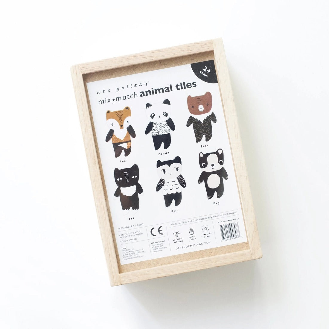 Mix & Match Wooden Animal Tiles - Brain Development