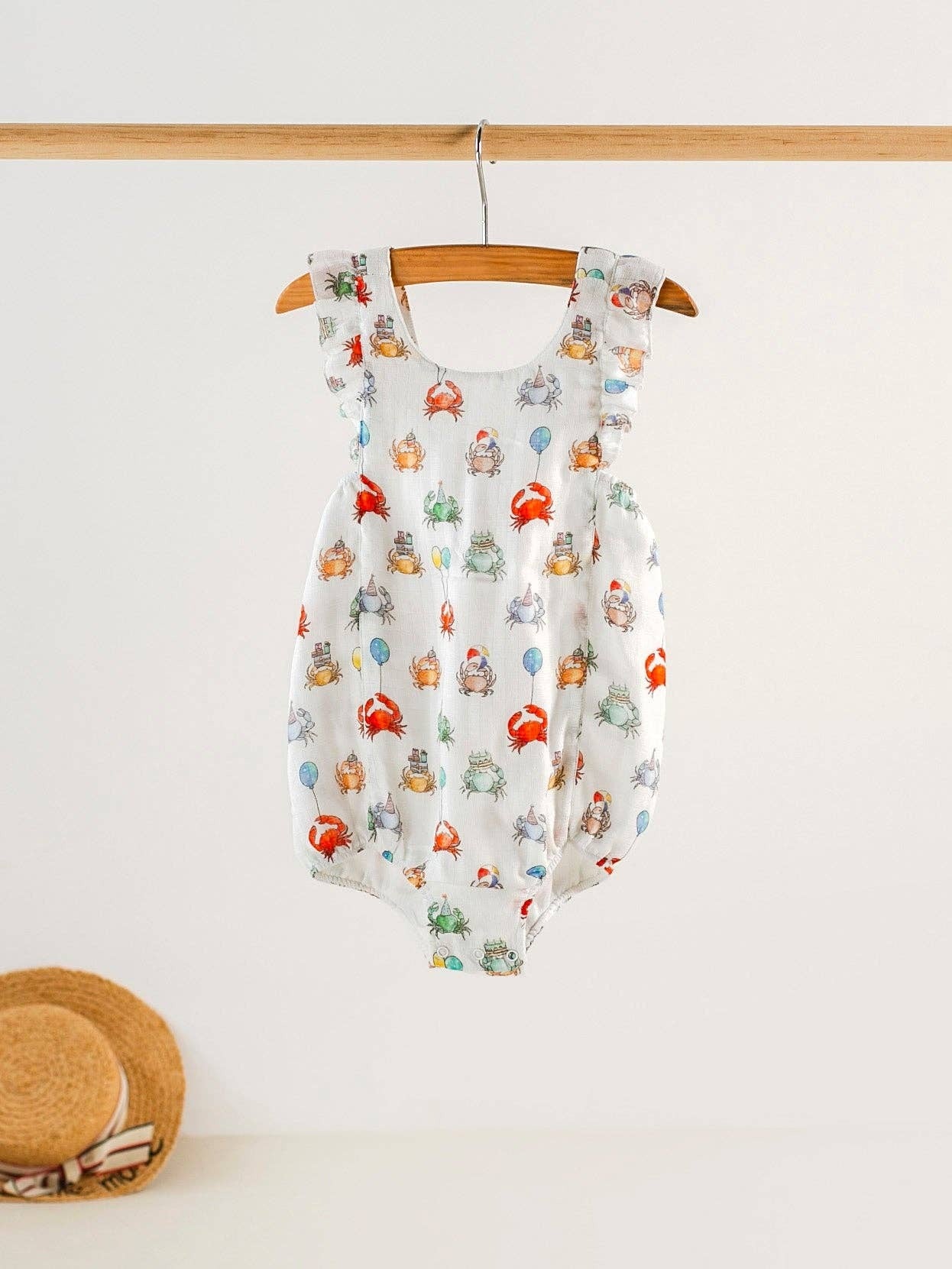 Summer Crabs Organic Bubble Romper