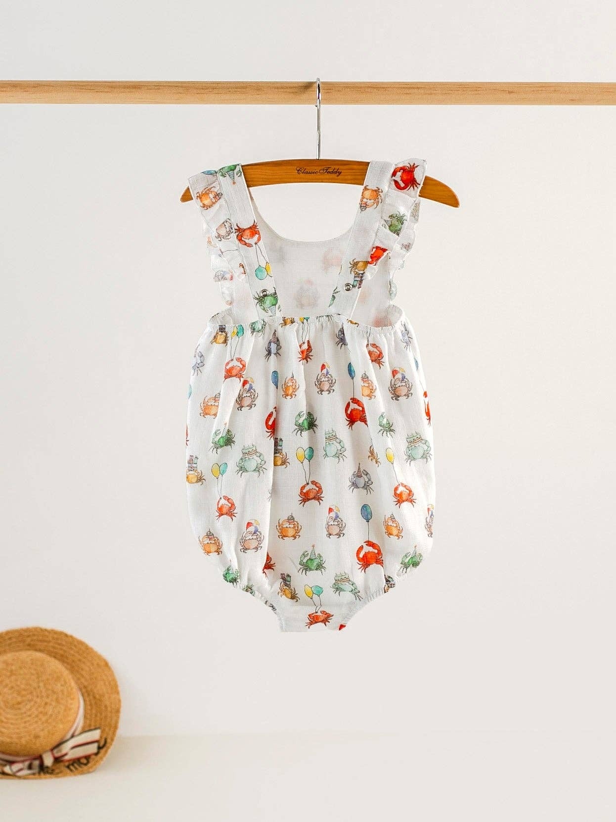 Summer Crabs Organic Bubble Romper