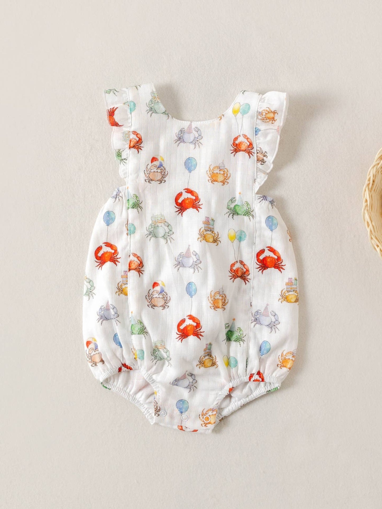 Summer Crabs Organic Bubble Romper