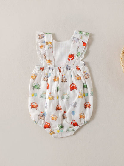 Summer Crabs Organic Bubble Romper