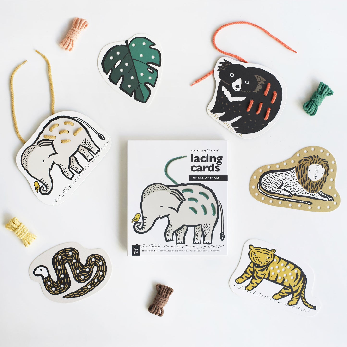 Jungle Animals Lacing Cards - Brain Development