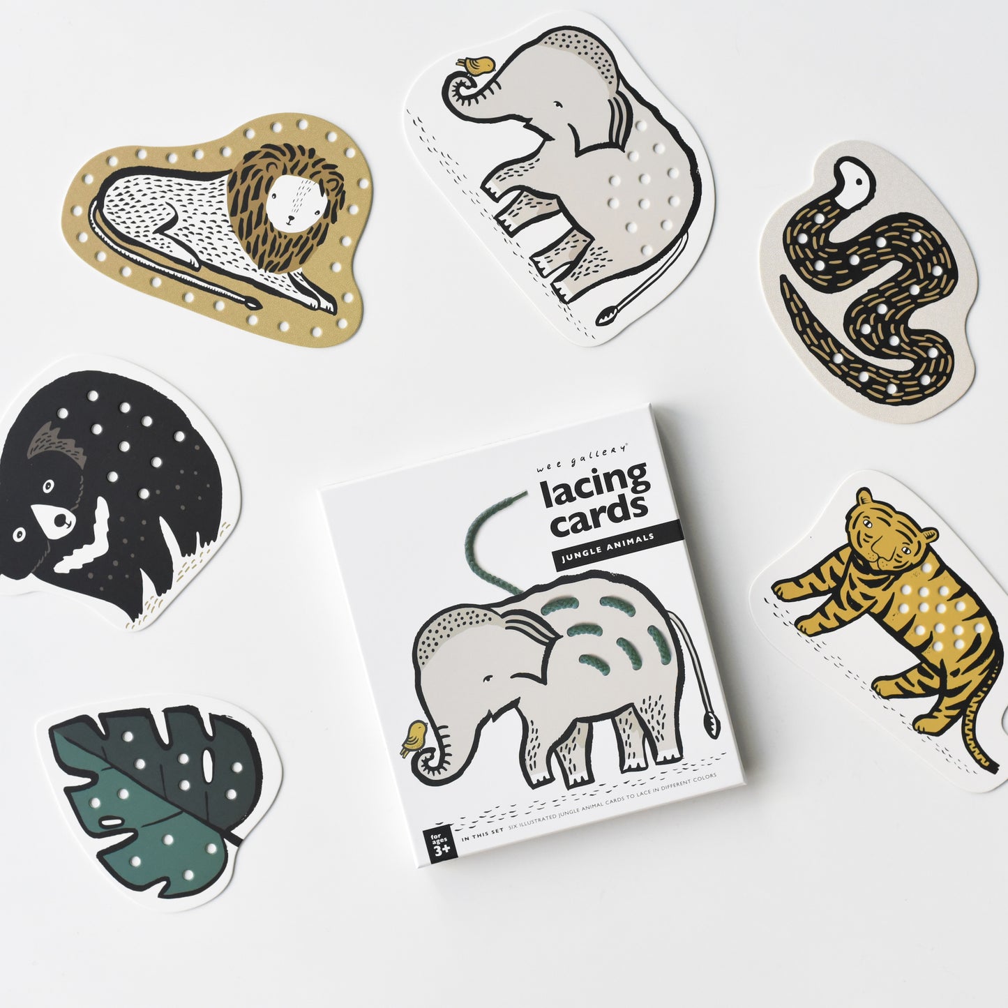 Jungle Animals Lacing Cards - Brain Development