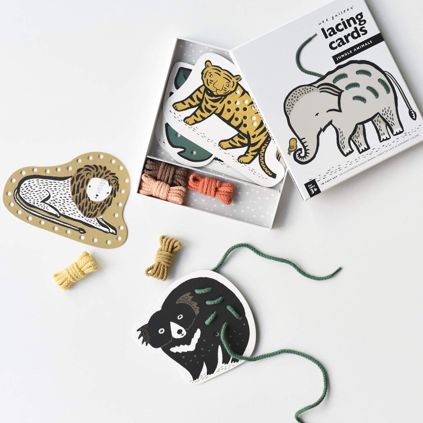 Jungle Animals Lacing Cards - Brain Development