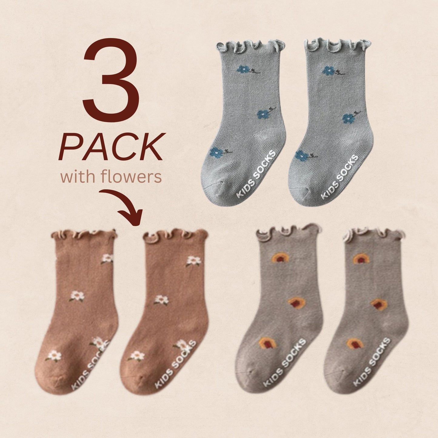 Cotton Ruffle Socks (3-Pack)