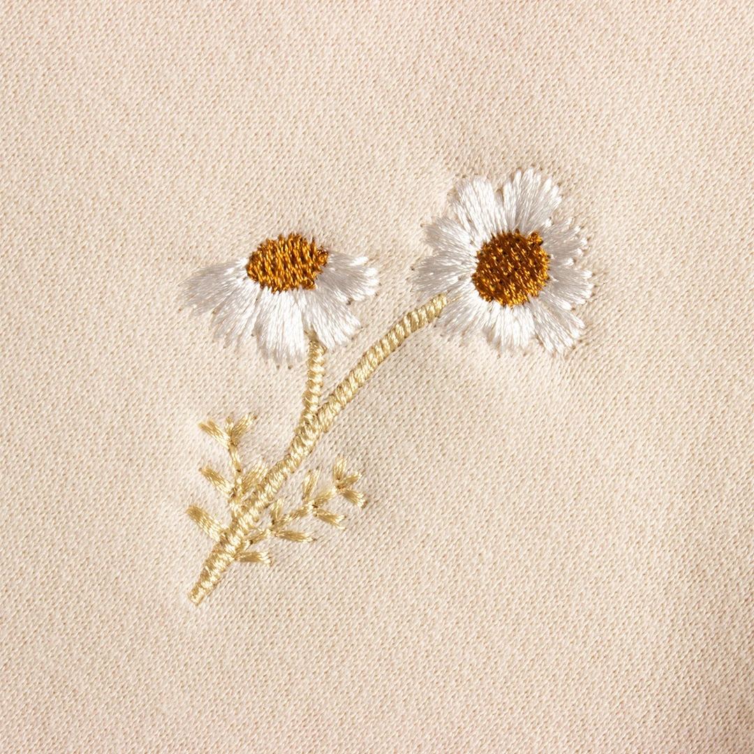 Daisy embroidered online sweatshirt