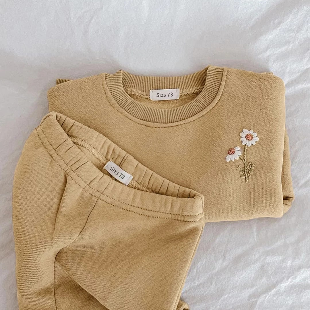 Baby girl sweater sales and jogger set