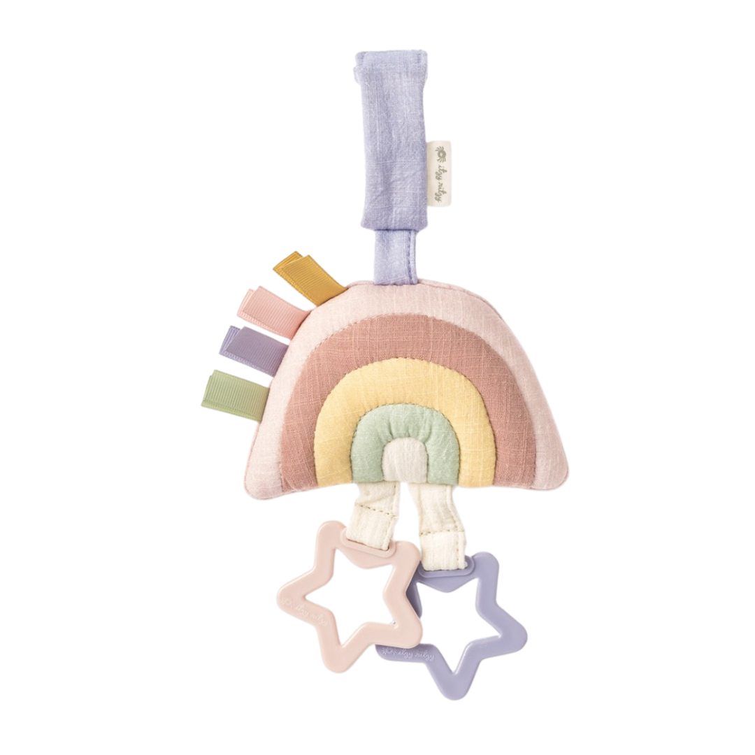 Ritzy Jingle™ Pink Rainbow Attachable Travel Toy