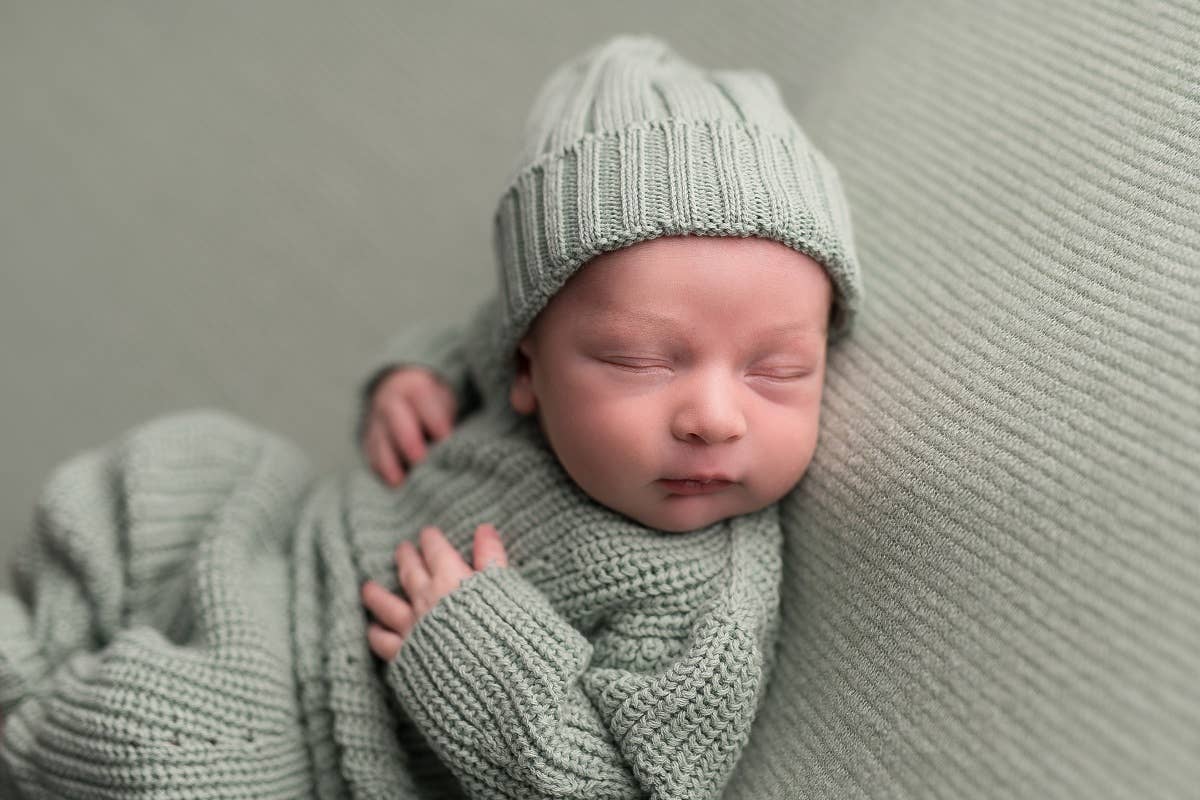 Baby Ribbed Hat - Mint