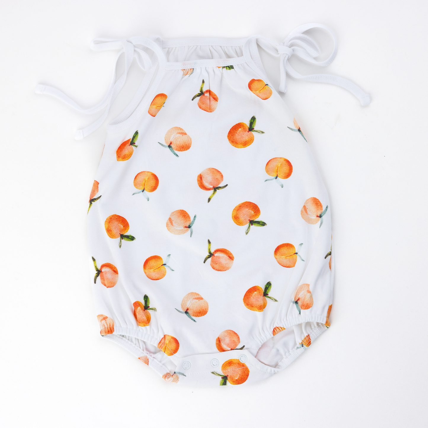 Just Peachy Organic Cotton Shoulder-Tie Onesie